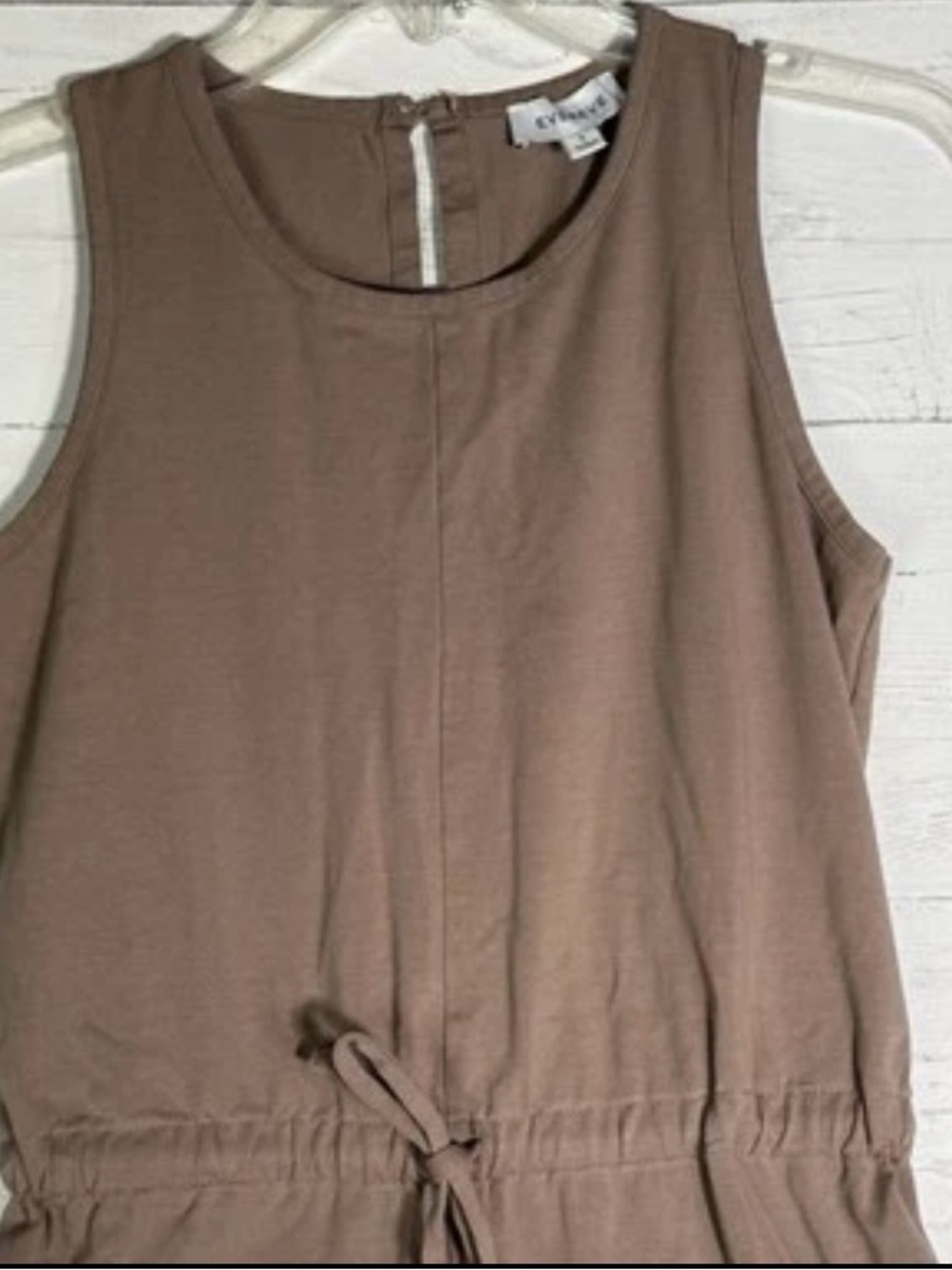 Evereve Jogger Jumpsuit Sleeveless Women’s Sz Small One Piece Stretch Cotton - Picture 3 of 6